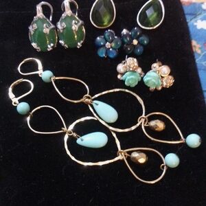Five pairs beautiful vintage earrings